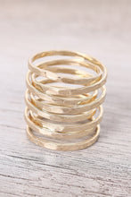 Load image into Gallery viewer, Hammered Wrapped Crossover Rings