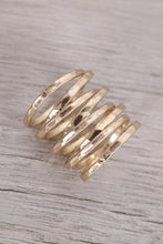 Load image into Gallery viewer, Hammered Wrapped Crossover Rings