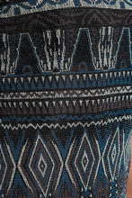 Load image into Gallery viewer, Metallic Tinsel Tribal Midi Dress
